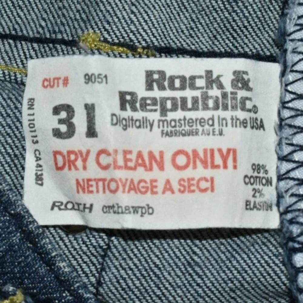 Rock & Republic EUC Size 31 Mid-rise Faded Bootcut Women's Jeans - Picture 5 of 6